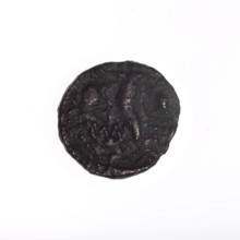 Bronze coin from Pantikapaion, 4th quarter of the 2nd century BC (Cimmerian Bosporus). Obverse: