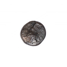 bronze coin, Pantikapaion; prora (iconographic); head of Athena (iconographic); Black Sea; Athena