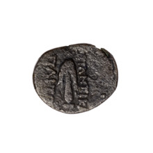 bronze coin, Pantikapaion; head of Heracles (iconographic); club and lion skin on club