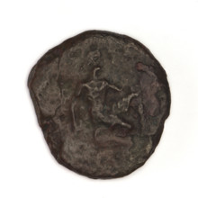 bronze coin, Chersonesos, griffins, kneeling Artemis, Artemis (mythology), Black Sea, Artemis with