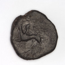 bronze coin, Chersonesos, griffins, kneeling Artemis, Artemis (mythology), Black Sea, Artemis with