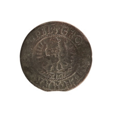 szelag; obverse: Prussian eagle with a crowned letter S on its chest; reverse: monogram composed of