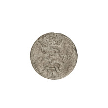 2 denarii, Gotard Kettler (Duke of Courland and Semigallia; 1561–1587), Kettlers (family). Obverse: