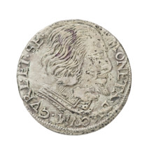 Trojak (with a bust of Frederick Kettler). Obverse: in the border a male bust with long hair and a