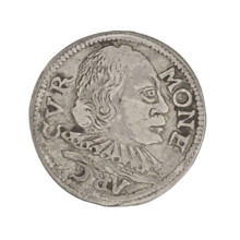 Trojak (with a bust of Wilhelm Kettler). Obverse: in the border a male bust turned to the right