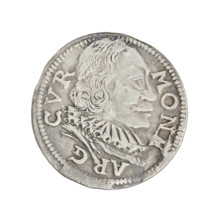 Trojak (with a bust of Wilhelm Kettler). Obverse: in the border a male bust turned to the right