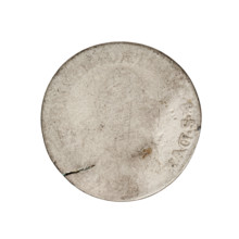 Trojak; maker: Justyn Karol Schröder (master of the Mitawa mint 1763–1764); obverse: outline of a
