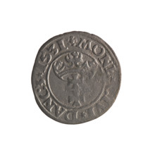 Gdansk szelag, Sigismund I the Old (King of Poland; 1506–1548). Polish coin, 1531. Obverse: Eagle