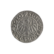 Gdansk szelag, Sigismund I the Old (King of Poland; 1506–1548). Obverse: Eagle of Royal Prussia, in