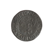 Gdansk szelag, Sigismund I the Old (King of Poland; 1506–1548). Obverse: Eagle of Royal Prussia, in