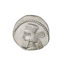 Drachma of Gotarzes II (King of the Parthians; 40–51). Obverse: bust of Gotarzes II wearing a