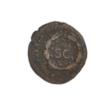 Semis, Trajan (53–117; Roman Emperor 98–117). Bronze coin (weight 4.15 g), dated 114–117. Obverse: