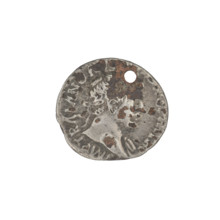 Subaeratus denarius, Trajan (53–117; Roman emperor 98–117). Obverse: Trajan's head facing right,
