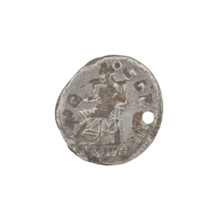 Subaeratus denarius, Trajan (53–117; Roman emperor 98–117). Obverse: Trajan's head facing right,