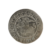 Lithuanian half-grosz, Sigismund I the Old (king of Poland; 1506–1548). Silver coin (half-grosz),
