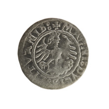 Lithuanian half-grosz, Sigismund I the Old (king of Poland; 1506–1548). Coin (half-grosz), 1522.