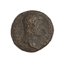 Hadrian (76–138; Roman Emperor 117–138). Coin (Roman, 134–138). Obverse: Bust of Hadrian with