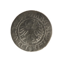 Lithuanian half-grosz, Sigismund I the Old (king of Poland; 1506–1548). R8 (rarity). Polish coin of