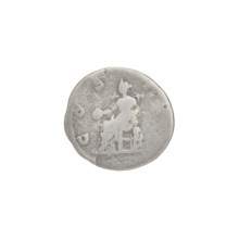 Denarius, Hadrian (76–138; Roman emperor 117–138). Obverse: head of Hadrian in laurel wreath facing