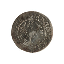 Lithuanian half-grosz, Sigismund I the Old (king of Poland; 1506–1548). Silver coin (half-grosz),