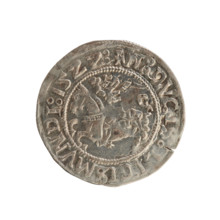 Lithuanian half-grosz, Sigismund I the Old (King of Poland; 1506–1548), 1522. Silver coin