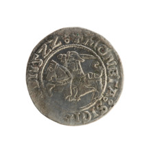Lithuanian half-grosz, Sigismund I the Old (King of Poland; 1506–1548). Polish coin (Jagiellon