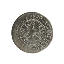 Lithuanian half-grosz, Sigismund I the Old (king of Poland; 1506–1548). Polish coin, Jagiellon