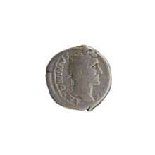 Denarius of Antoninus Pius (86–161; Roman emperor 138–161), c. 145–161. Obverse: Head of Antoninus