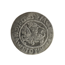 Lithuanian half-grosz, Sigismund I the Old (king of Poland; 1506–1548). Obverse: Pursuer