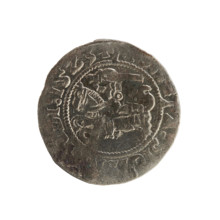 Lithuanian half-grosz, Sigismund I the Old (King of Poland; 1506–1548). Silver coin (half-grosz),