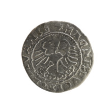Lithuanian half-grosz, Sigismund I the Old (king of Poland; 1506–1548). R8 (rarity). Polish coin of