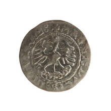 Lithuanian half-grosz, Sigismund I the Old (king of Poland; 1506–1548). Silver coin (half-grosz),