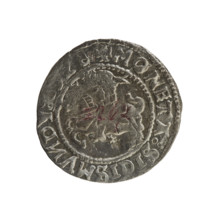 Lithuanian half-grosz, Sigismund I the Old (king of Poland; 1506–1548). Polish coin (1528), Grand