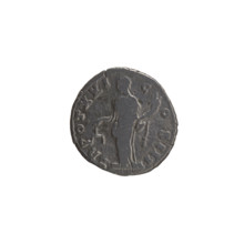 Denarius of Antoninus Pius (86–161; Roman emperor 138–161). Obverse: Head of Antoninus Pius in a