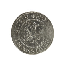 Lithuanian half-grosz, Sigismund I the Old (king of Poland; 1506–1548). Polish coin (Jagiellon