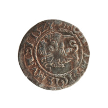 Lithuanian half-grosz, Sigismund I the Old (king of Poland; 1506–1548). Silver coin (1524).