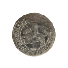 Lithuanian half-grosz, Sigismund I the Old (King of Poland; 1506–1548). Polish coin, Jagiellon