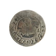 Lithuanian half-grosz, Sigismund I the Old (King of Poland; 1506–1548). Coin of the Jagiellon