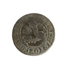 Lithuanian half-grosz, Sigismund I the Old (King of Poland; 1506–1548). Silver coin (half-grosz),