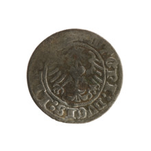 Lithuanian half-grosz, Sigismund I the Old (King of Poland; 1506–1548). Silver coin (half-grosz),