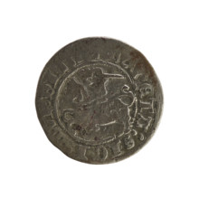 Lithuanian half-grosz, Sigismund I the Old (king of Poland; 1506–1548). Polish coin of the