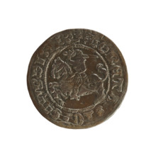 Lithuanian half-grosz, Sigismund I the Old (king of Poland; 1506–1548). Polish coin (Jagiellon
