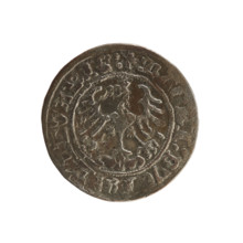 Lithuanian half-grosz, Sigismund I the Old (king of Poland; 1506–1548). Polish coin (Jagiellon