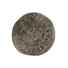 Lithuanian half-grosz, Sigismund I the Old (king of Poland; 1506–1548). Polish coin from the