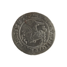 Lithuanian half-grosz, Sigismund I the Old (king of Poland; 1506–1548). Polish coin of the