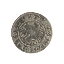 Lithuanian half-grosz, Sigismund I the Old (King of Poland, r. 1506–1548). Silver coin