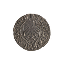 Gdansk szelag, Sigismund I the Old (King of Poland; 1506–1548). Polish coin (1524). Obverse: