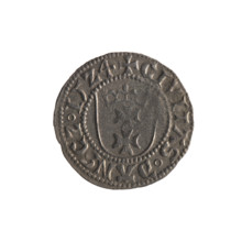 Gdansk szelag, Sigismund I the Old (King of Poland; 1506–1548). Obverse: Crowned shield with the