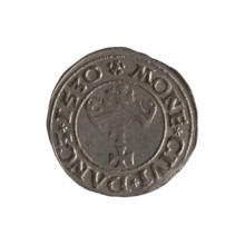 Gdansk szelag, Sigismund I the Old (King of Poland; 1506–1548). Silver coin (1530). Obverse: Eagle