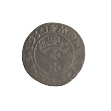 Gdansk szelag, Sigismund I the Old (King of Poland; 1506–1548); 1530; Polish coin. Obverse: Eagle